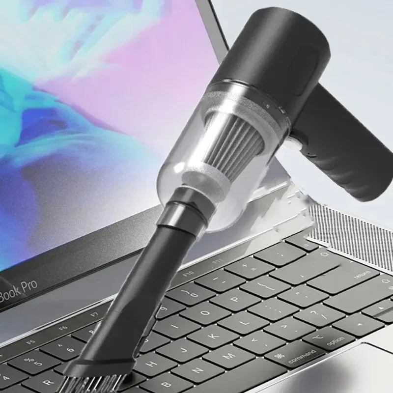9000Pa Wireless Portable Car Vacuum Cleaner with USB Charging, 1200mAh Mini Wet and Dry Cleaning Appliance for Household Use