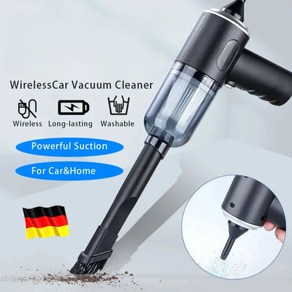 9000Pa Wireless Portable Car Vacuum Cleaner with USB Charging, 1200mAh Mini Wet and Dry Cleaning Appliance for Household Use